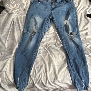 Distressed Blue Women's Jeans